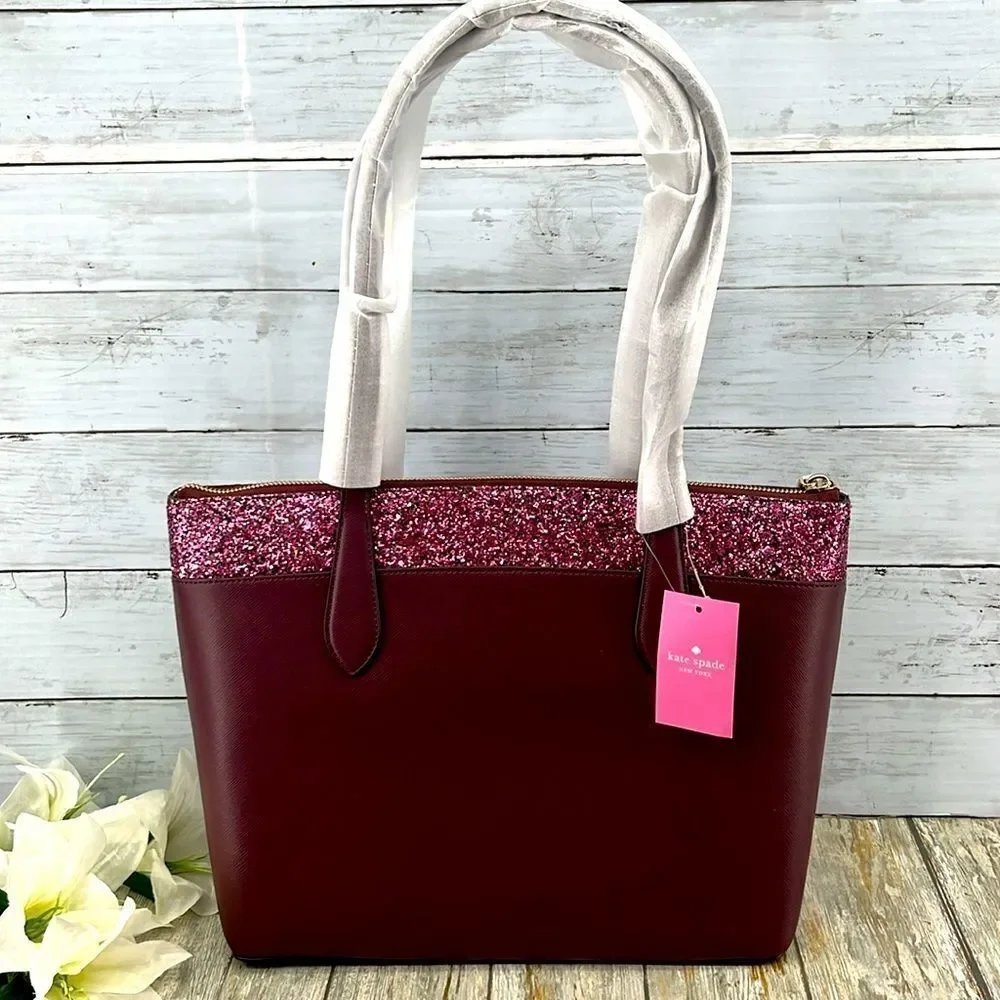 Kate Spade Glitter Flash Tote Shoulder Bag Purse